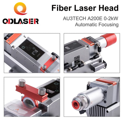 QDLASER Fiber Laser Head 0-2KW AU3TECH A200E Automatic Focusing D30 CL100 FL125 for Laser Cutting Machine