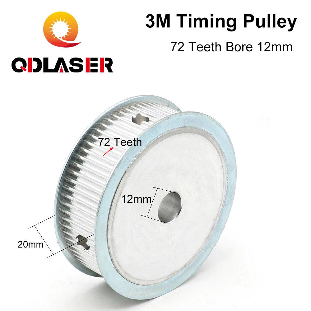 QDLASER 72T HTD-3M Timer Pulleys for Co2 Laser Spare Parts