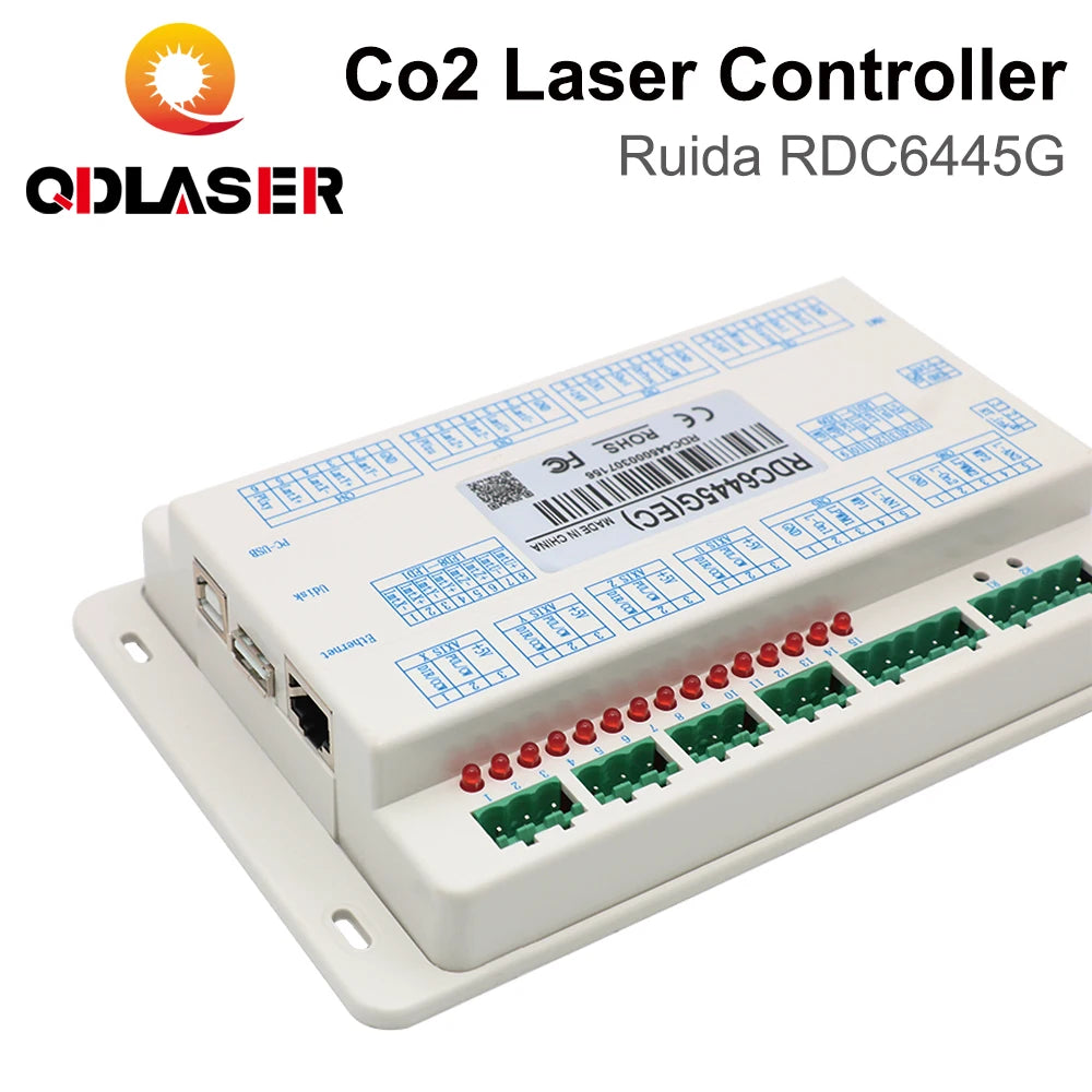 QDLASER Ruida RDC6445 RDC6445G/S Controller for Co2 Laser Engraving Cutting Machine Upgrade RDC6442 RDC6442G Controller