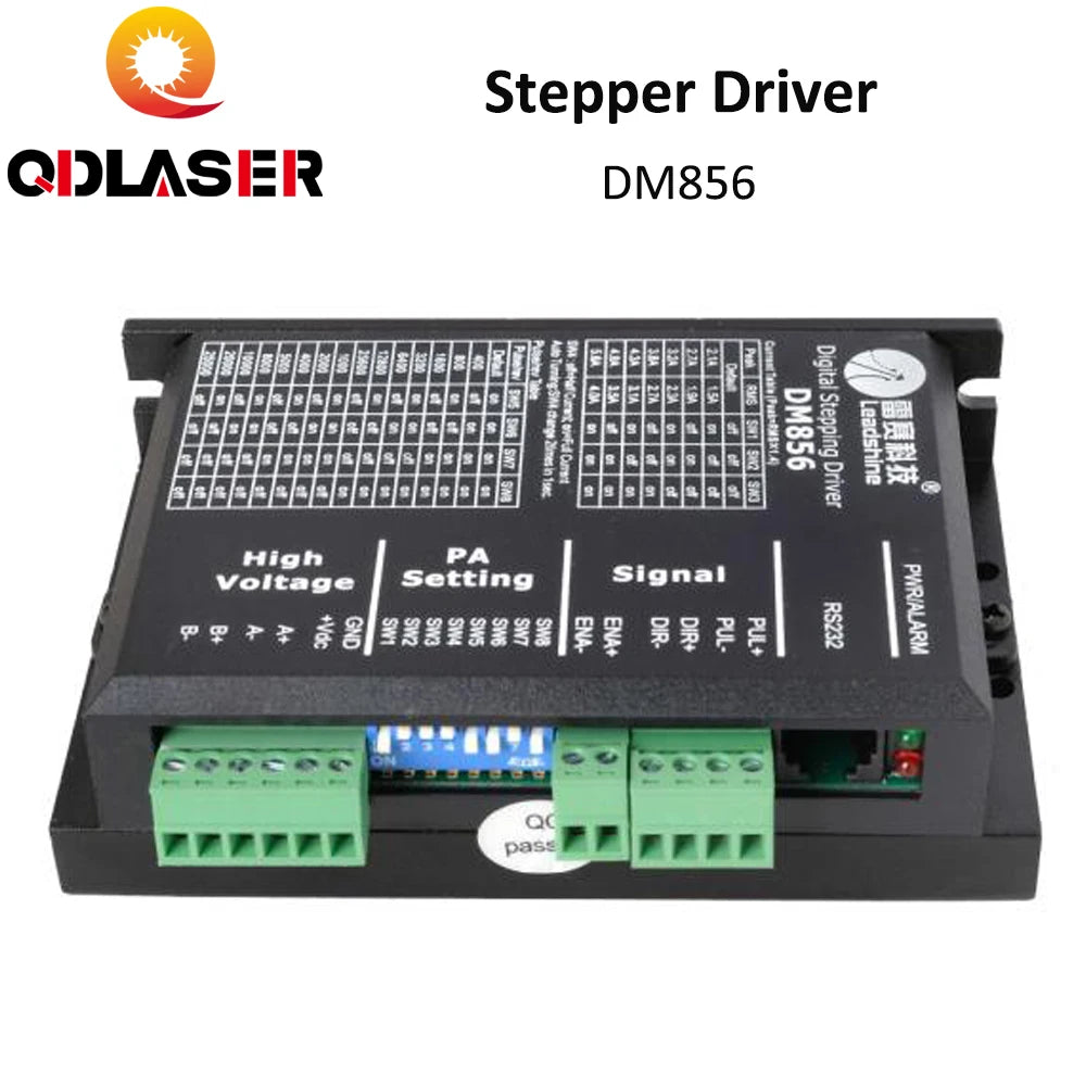 QDLASER Leadshine 2-Phase Stepper Motor Driver 220V DM856 for Laser Engraving Machine