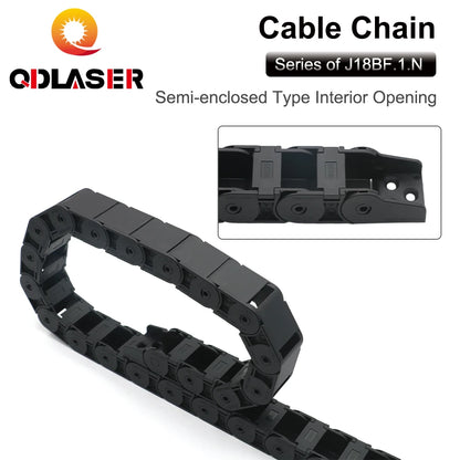 QDLASER Transmission Cable Chain 18x18 18x25 18x37 18x50 Semi-Enclosed Interior Opening Drag Plastic Towline Transmission