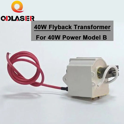 QDLASER High Voltage Flyback Transformer 40W for CO2 40W Laser Power Supply Model B