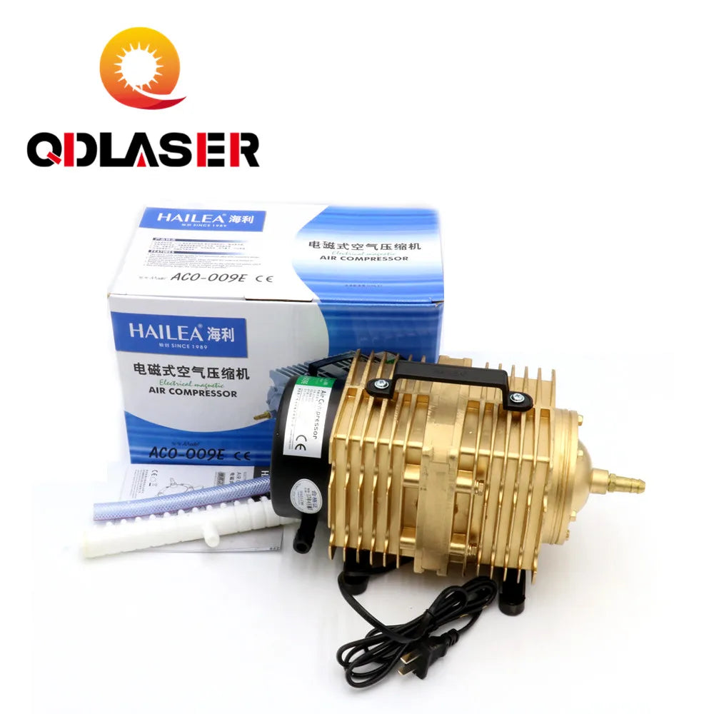 QDLASER ACO-009E 160W Air Compressor Electrical Magnetic Air Pump for CO2 Laser Engraving Cutting Machine