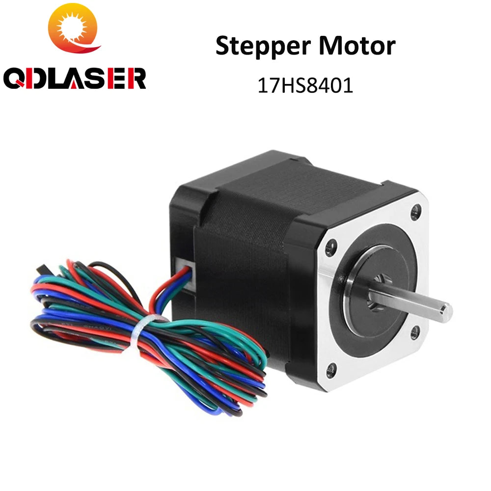 QDLASER 4-Lead Nema 17 Stepper Motor 42 Motor 17HS8401 48mm/78Oz-in/1.8A CE 42BYGH 1.7A(17HS8401) Motor CNC Laser and 3D Printer