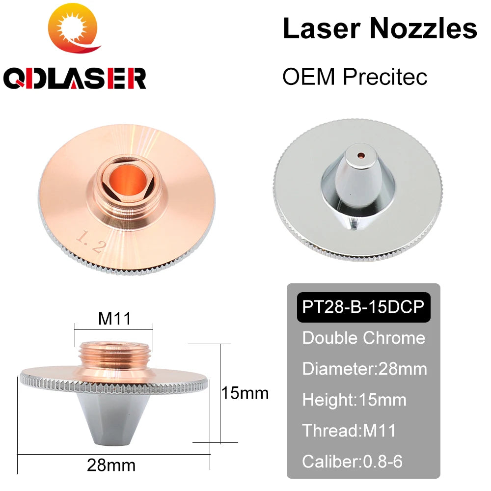 QDLASER OEM Type B Laser Cutting Nozzle D28 for Precitec Fiber Laser Head