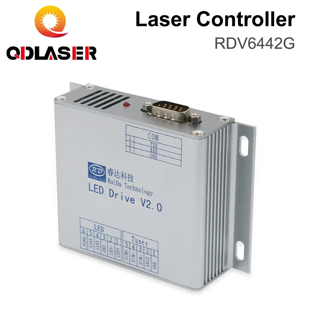 QDLASER Ruida RDV6442G+CCD Camera Co2 Laser Controller System for Co2 Laser Cutting and Engraving Machine