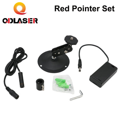 QDLASER Red Laser Locator Red Dot Beam Marking Focusable Laser Diode Module +Battery Case+mount for Marking Machine