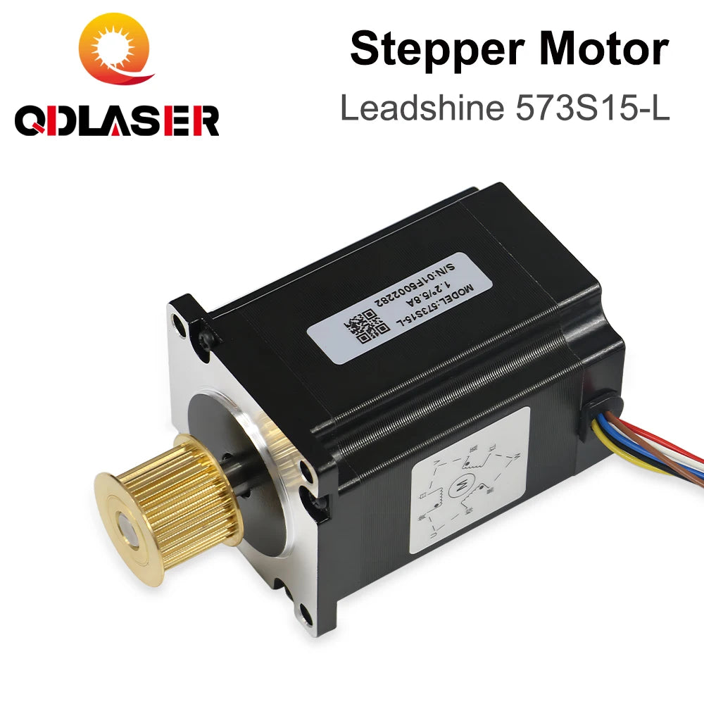 QDLASER Leadshine 573S15-L 3 Phase Stepper Motor for NEMA23 5.8A Length 76mm Shaft 8mm