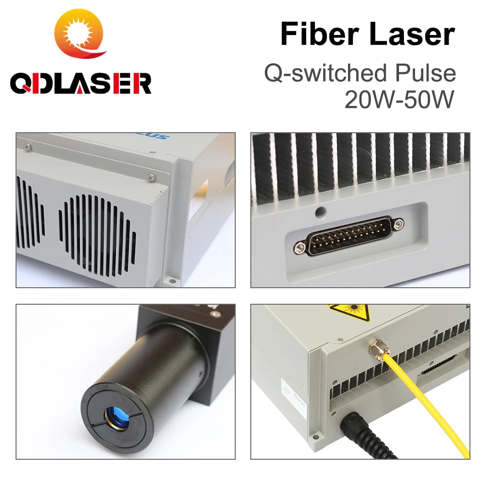 QDLASER Raycus 20W-50W Q-switched Pulse Fiber Laser Series GQM 1064nm High Quality Laser Marking Machine DIY PART