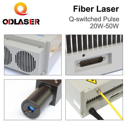 QDLASER Raycus 20W-50W Q-switched Pulse Fiber Laser Series GQM 1064nm High Quality Laser Marking Machine DIY PART