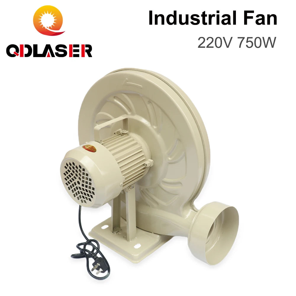 QDLASER Exhaust  Fan Air Blower  220V 750W Centrifugal type for CO2 Laser Engraver Cutting Machine Medium Pressure Lower Noise