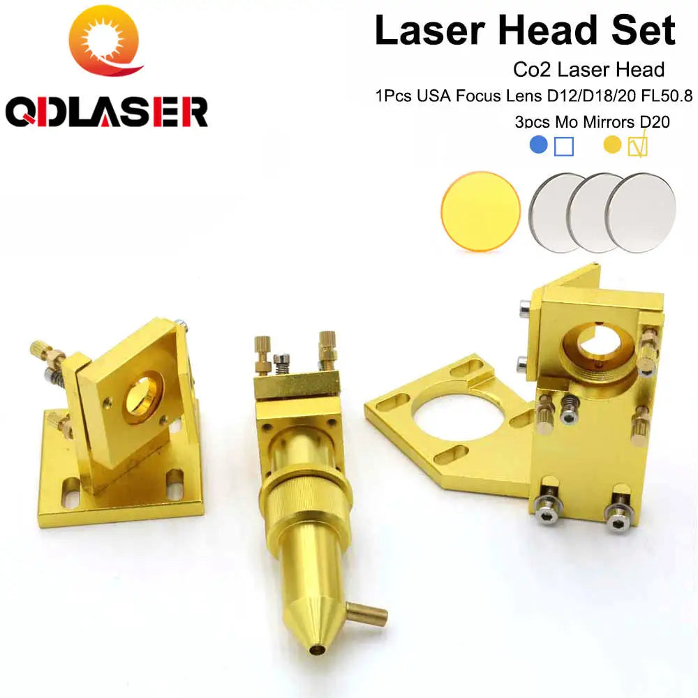 QDLASER K Series 60w 4060 CO2 Laser Cutting Head Set 1st /2nd Mirror Support