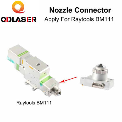 QDLASER Nozzle Connector with Original Nozzle and Ceramic For Raytools Laser Head BM111 For 1064nm Fiber Laser Cutting Machine