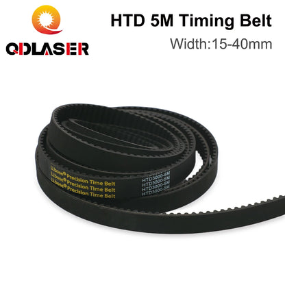 QDLASER HTD-5M Open Belt 5M Timing Belt 5M-15 20 25 30mm Polyurethane for CO2 Laser Engraving Cutting Machine