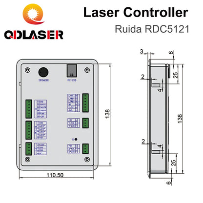 QDLASER Ruida RDC5121  Lite Version Co2 Laser DSP Controller for CO2laser cutting  laser engraving  laser welding