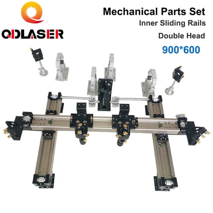 Inner Sliding Rail Set 6040/9060/1390 Single/Double Heads for CO2 DIY Cutting Machine KITS