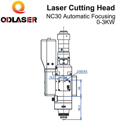 QDLASER WSX NC30 0-3KW Automatic Focusing Fiber Laser Cutting Head Max. Laser Power 3000W