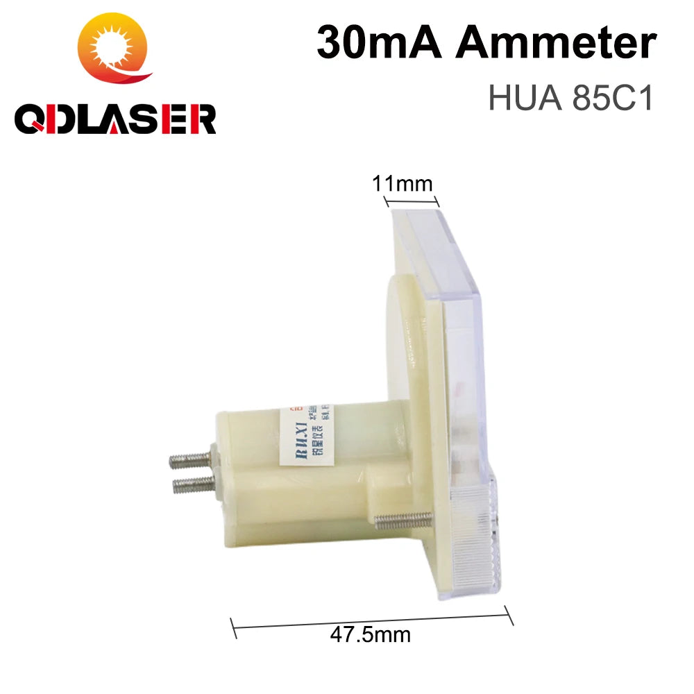 QDLASER HUA 85C1 DC 30mA Ammeter Current Voltage Meters Analog Amp Panel Meter Current for CO2 Laser Engraving Cutting Machine