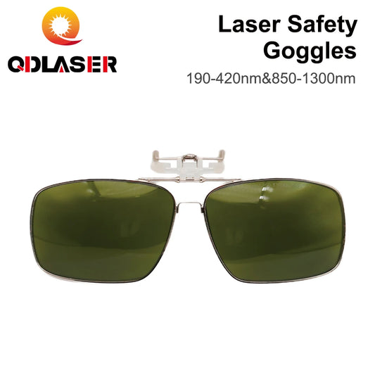 QDLASER Clip-on 1064nm Laser Safety Glasses Type E 850-1300nm OD6+ CE Protective Mirror for Fiber Laser Marking and Cutting