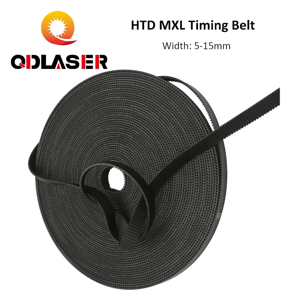 CO2 Laser Machine Gennral Parts Rubber MXL Timing Belt 5/10/15 mm