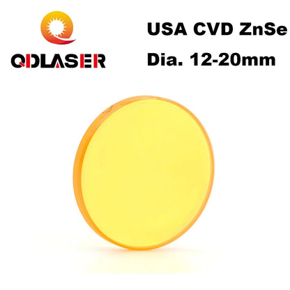 QDLASER Infrared Lens USA ZnSe CVD Focusing Glass Dia 18 19.05mm 20 FL 38.1 50.8 63.5 76.2 101.6 1.5"-5" CO2 Laser Focus Lens