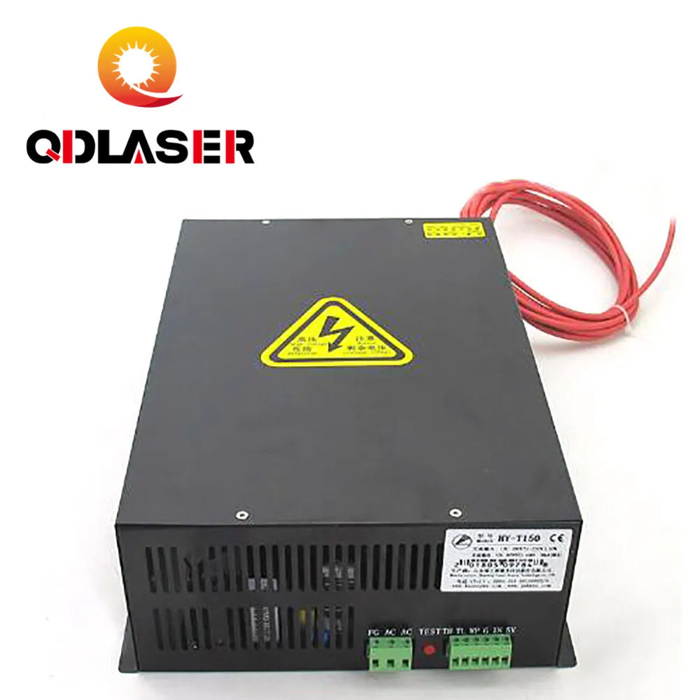 QDLASER 150W CO2 Laser Power Supply for CO2 Laser Engraving Cutting Machine HY-T150 T / W Plus Series with Long Warranty