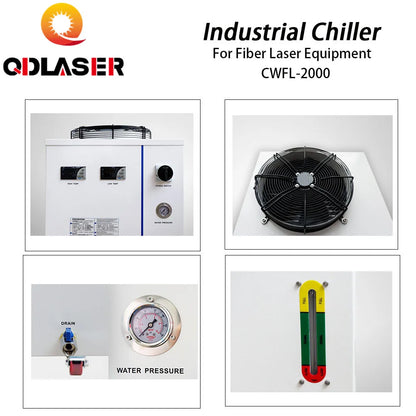 QDLASER S&A CWFL-2000 Industrial Laser Chiller For Laser Cutting Machine