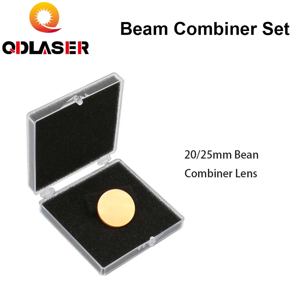 ZnSe Laser Beam Combiner Set 20 / 25mm Conbiner 500-700nm Lens + Mount + Red Pointer for CO2 Laser Marking Machine