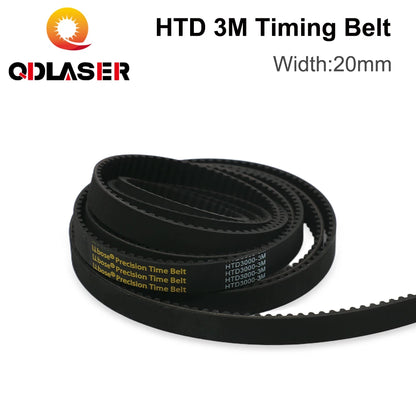 QDLASER High Quality HTD 3M-20 Timing Belt 10meters Synchronous belts Polyurethane for CO2 Laser Engraving Cutting Machine