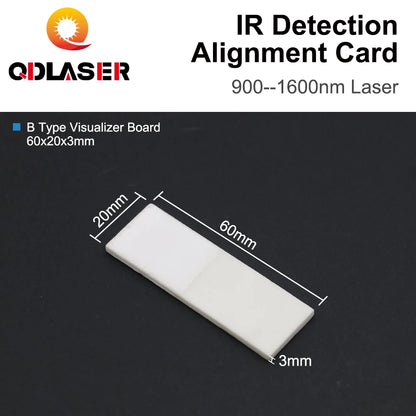 QDLASER IR DetectionAlignment Card 900--1600nm Fiber Laser Calibrator Ceramic Plate Infrared Dimmer Visualizer for Laser Machine