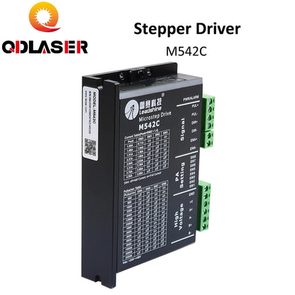 QDLASER Leadshine 2-Phase Stepper Motor Driver M542C Input Voltage 24-48VDC Current 1.0-4.2A Stepper Motor Driver