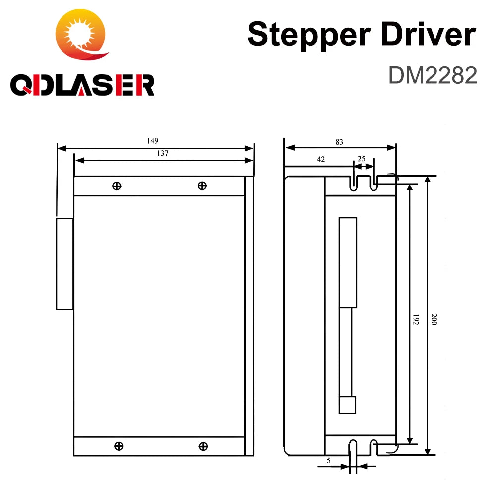QDLASER Leadshine 2 Phase Digital Stepper Driver DM2282 for 110/130 Stepper Motor 2.2~8.2A Work 80~220VAC Replace MD2278 ND2278