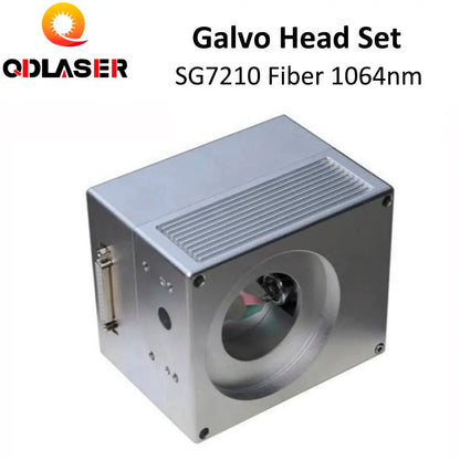 QDLASER 1064nm Fiber Laser Scanning Galvo Head SG7210 SG7210R Input Aperture10mm Galvanometer Scanner with Power Supply Set