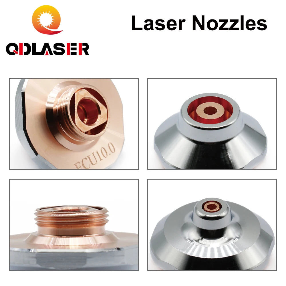 QDLASER Single Layer Double Layer Nozzles Dia 25mm  M11/M12 Caliber 4.0/6.0/10.0mm for Fiber Laser Cutting Head