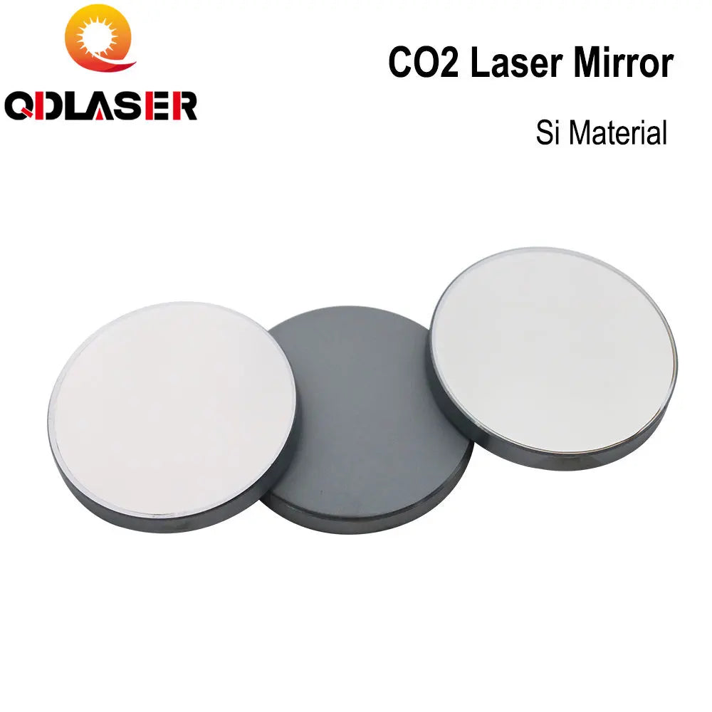 QDLASER 3pcs Co2 Laser Si reflective Mirrors 25mm for Laser Engraver Gold-Plated Silicon Reflector Lenses