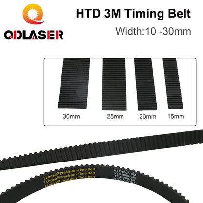 QDLASER HTD High Quality PU Open Belt 5mm - 40mmTiming Transmission Belt for CO2 Laser Engraving Cutting Machine