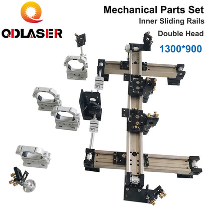 Inner Sliding Rail Set 6040/9060/1390 Single/Double Heads for CO2 DIY Cutting Machine KITS