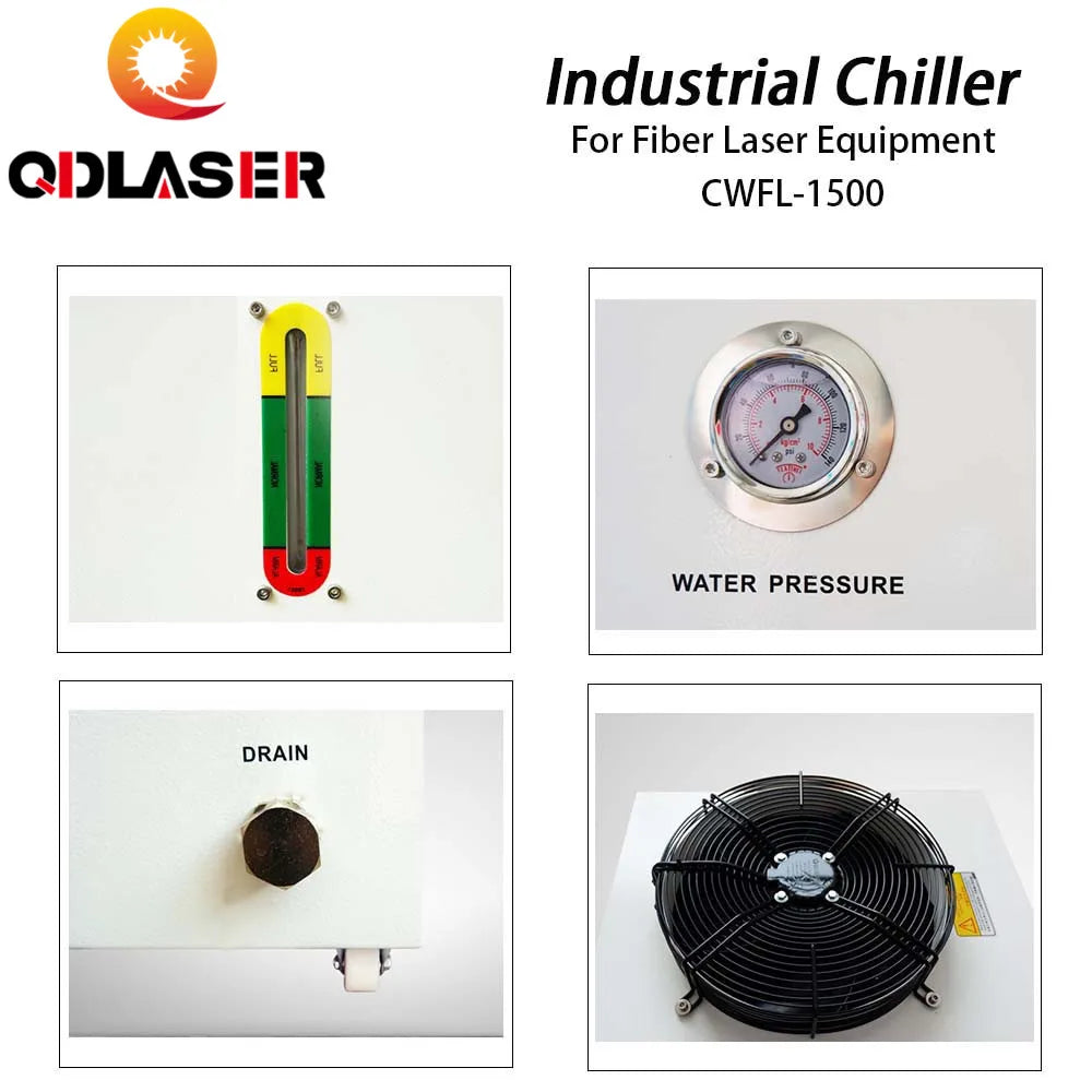 QDLASER S&A CWFL-1500 Industrial Water Cooled Chiller for Fiber Laser Cutting Machine