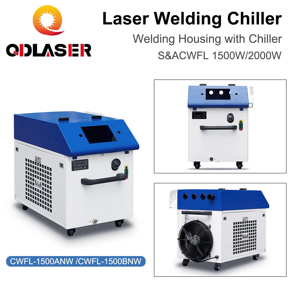 QDLASER CWFL 1500W&2000W S&A Laser Welding Chiller 50/60Hz Handheld Welding Housing with Chiller for Laser Welding Machine