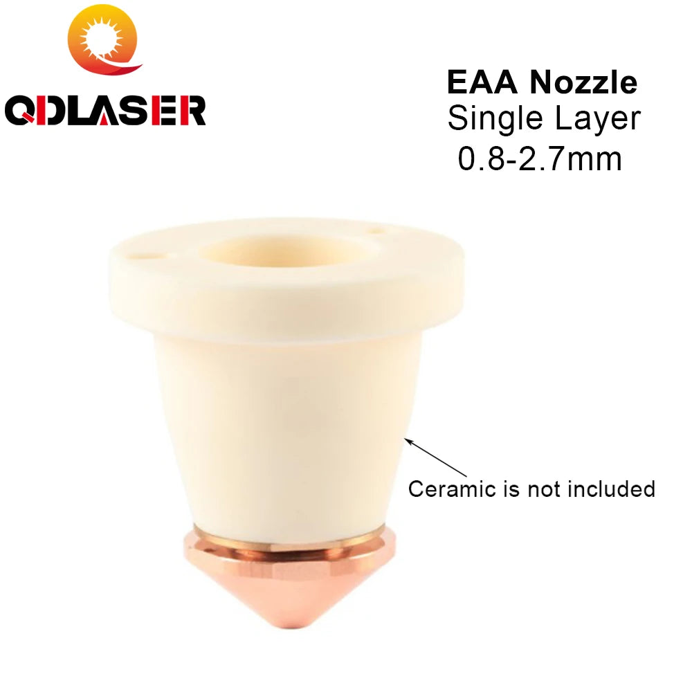 QDLASER TruLaser EAA Single Layer Nozzle 0.8-2.7mm Laser Nozzle Dia.25 H15.5 M12mm for TruMatic Fiber Laser Cutting Machine