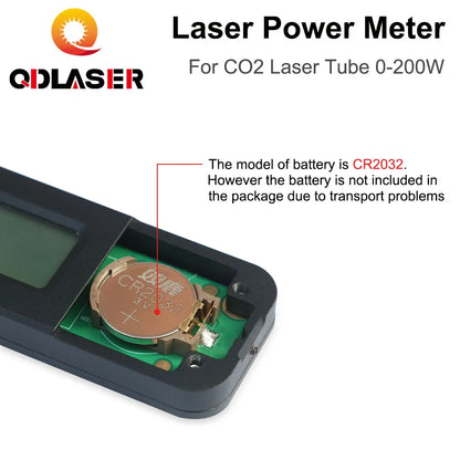 QDLASER Laser Handheld Power Meter HLP-200B 0-200W High Accuracy for Co2 Laser Engraving Cutting Machine Laser Tube Dynamometer