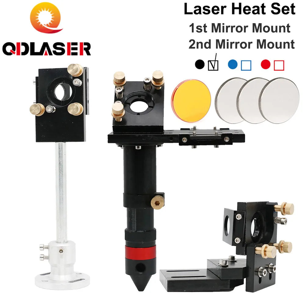 QDLASER  E Series Co2 Laser Head Set 20mm Reflect Mount with Focus Len Mirrors for Laser Engraver and Cutting Machine Parts