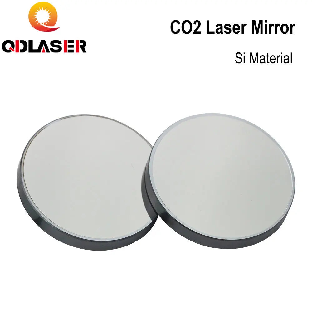 QDLASER 3pcs Co2 Laser Si Reflective Mirrors 25mm for Laser Engraver Gold-Plated Silicon Reflector Lenses