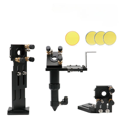 CO2 Laser Head Set C Series Dia.18mm FL38.1&Dia.20 FL50.8/63.5/101.6mmZnSe Focus Lens Dia.25m Mirror for Laser Engraving Machine