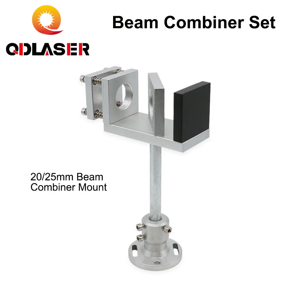 QDLASER Laser Beam Combiner Set 20/25mm ZnSe Beam Combiner + Mount + Laser Pointer for CO2 Laser Engraving Cutting Machine