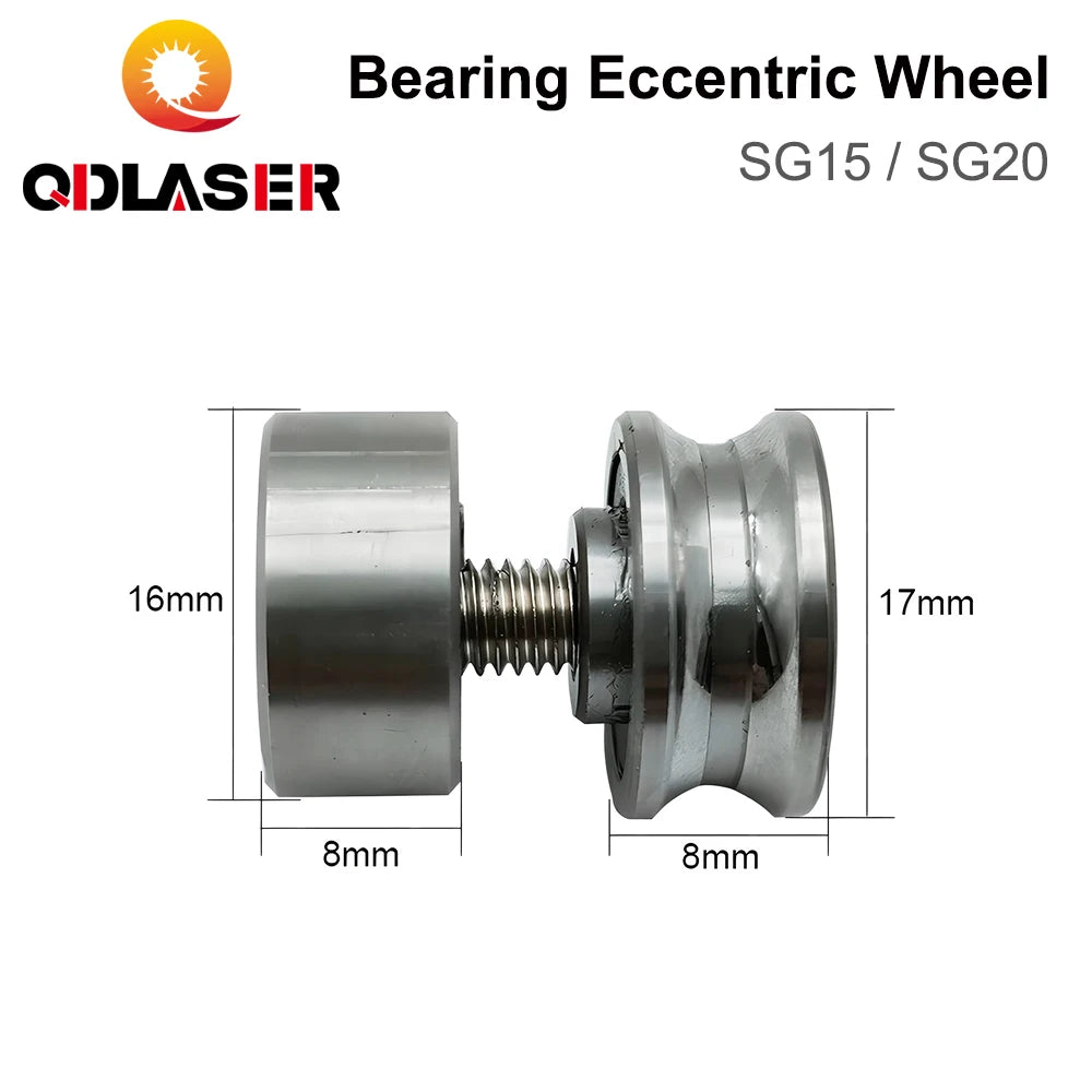 QDLASER Bearing SG15 / SG20 Eccentric Wheel Groove Ball Bearings U Deep with Free Fixing Screws Transmission Eccentric Wheel