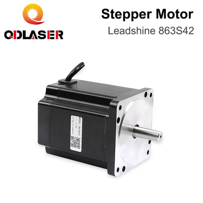 QDLASER Leadshine 863S42 3 Phase Stepper Motor for NEMA34 4.3A Length 103mm  (4.06 Inch) Shaft 12mm (0.472 Inch)