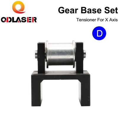 QDLASER X Y Axis Tensioner HTD-3M Reduction Pulley Box Timing Synchronous Gear Base Set for Co2 Laser Cutting Machine