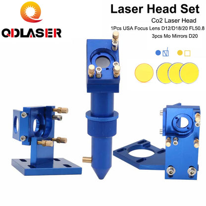 K Series 60w 4060 CO2 Laser Cutting Head Set 1st /2nd Mirror Support