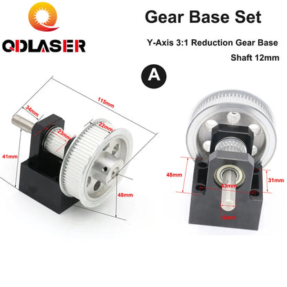 Gear Base Set Machine Mechanical Parts 3M Reduction Box Idler Pulley Tensioner Timing Pulley